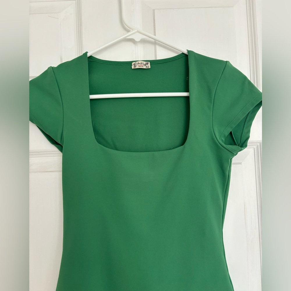 Free People Green Bodysuit (Never worn!)